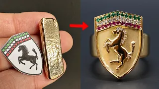 jewellery making at home - custom made 17k gold ring for men