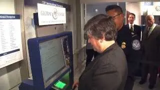 CBP Global Entry Program - DHS Secretary Uses Kiosk