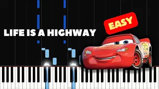 LIFE IS A HIGHWAY - Rascal Flatts - EASY PIANO TUTORIAL