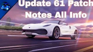 Asphalt 8: UPDATE 61 PATCH NOTES ALL INFO