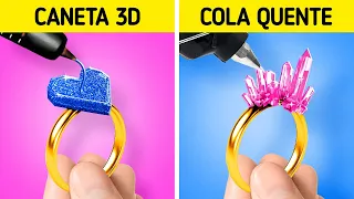 CANETA 3D VS. COLA QUENTE | Artesanatos Incríveis com Resina e Macetes Criativos, por 123 GO! Series