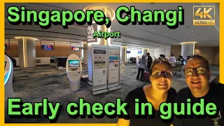 Changi Airport, Singapore. Early check in guide at the Jewel. We show you what to do to check in.