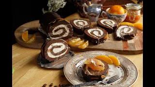 MEK Chocolate Orange Swiss Roll