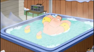 THE GRIFFIN FAMILY - STEWIE SHOOT AT JOE IN THE HOT TUB