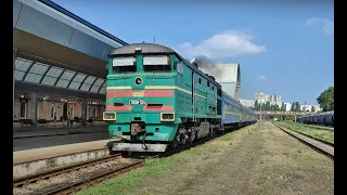 [CFM] Тепловоз 3ТЭ10М-1225А с поездом №106 Бухарест - Кишинёв, станция Кишинёв