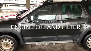 Dacia Duster - Engine oil and filter change DIY