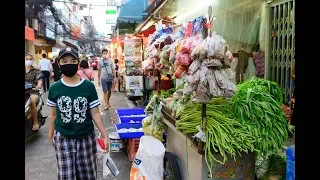 [4K] 2020 "Soi Phetchaburi 5" street food market and shopping in the evening, Bangkok