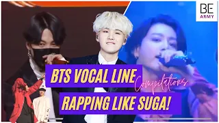 When BTS Vocal Line Jin, Jimin, Jungkook, and V Rapping Suga's Part│Compilation 2016-2021