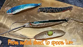 Spoon lure from metal sheet