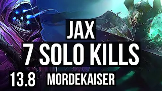 JAX vs MORDEKAISER (TOP) | 10/0/1, 7 solo kills, Legendary | KR Master | 13.8