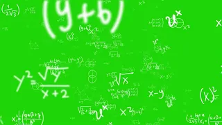 4K Math Background Greenscreen effect Chromakey   Copyright free