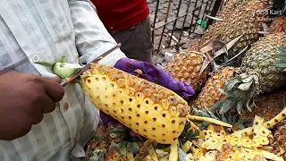 ❤ SUPER ART - Pineapple Cutting ❤ | Indian Street Food Mumbai - Asian Food