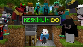 Minecraft Manhunt ama Avcıları TEK VURUŞTA ÖLDÜREBİLİYORUM (15 avcı)