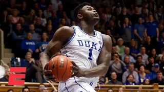 Zion Williamson misses huge dunk, records double-double in Duke win | College Basketball Highlights