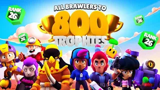 BRAWL STARS - ON PASSE TOUS LES BRAWLERS (38/38) RANG 26 À 800 TROPHÉES !!