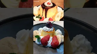 Princess connect! Re:Dive Pudding!🍮🍓🍌🍒 #anime #food #cooking #japanesefood #crunchyroll #pudding