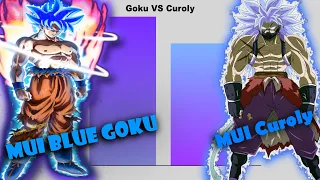 MUI Blue Goku VS MUI Curoly | Power Levels