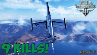 World of Warplanes | Lockheed F-94D Starfire | 9 KILLS - Replay Gameplay 1080p 60 fps