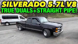 1996 Chevy Silverado 1500 5.7L V8 TRUE DUAL EXHAUST w/ STRAIGHT PIPE!