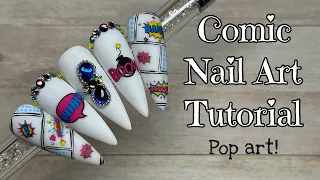 Pop Art Cartoon Nails! | Nail Sugar | Crystal Parade | Madam Glam