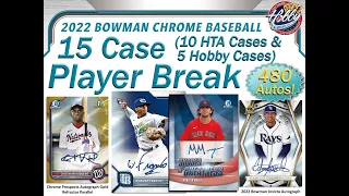 CASES #13-15 + FULL AUTO RECAP  - 2022 BOWMAN CHROME 15 Case (10HTA+5HOBBY) Player Break 12/06/22