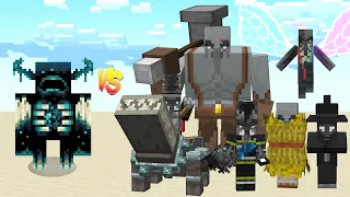 Warden Vs Illage and Spillage mod / MINECRAFT MOB BATTLE