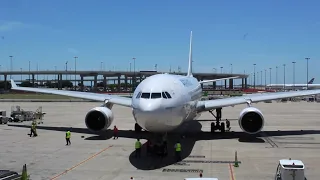 Air France Airbus A330-200 (F-GZCC) - Taxiing Into Terminal D Gate D14 at DFW Airport