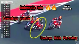 Ramadhipa podium pertarungin sengit akhirnya ditaklukan | RACE 2 Indonesia PODIUM QATAR 2024