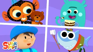 Super Simple Kids Cartoon Collection #6! | Mr. Monkey, Monkey Mechanic, Finny The Shark + More!