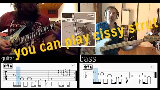 Cissy strut - guitar and bass lesson playalong - popcollege