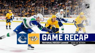 Canucks @ Predators 12/19 | NHL Highlights 2023