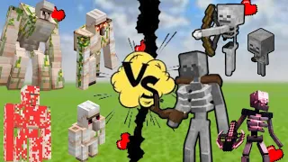 IRON GOLEM vs SKELETON AT EVERY AGE 😮 | Minecraft Mob Fight 🤔