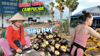 Về biên giới Việt Nam Capuchia gặp cô gái chặt Thốt Nốt "Siêu Hay" chợ Tịnh Biên