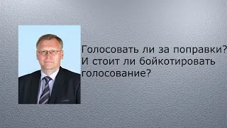 Голосовать ли за поправки? И стоит ли бойкотировать голосование?