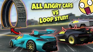 All angry cars VS loop stunt😱||Extreme car driving simulator🔥||