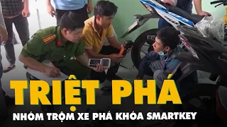 Triệt phá nhóm trộm xe phá khóa smartkey chuyên nghiệp ở Bình Dương