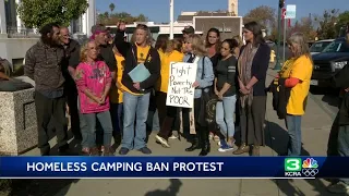 Dozens protests Marysville’s ‘No Camping’ ordinance