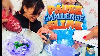 Pause Slime Challenge ! Aysel ve Umay ile beraber PAUSE Slime Oynadık Arkadaşlar !