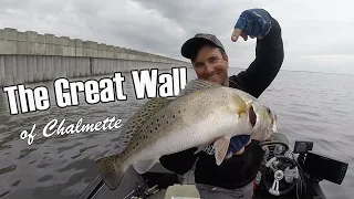 Catching Speckled Trout at The Great Wall of Chalmette