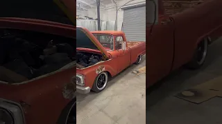 Crown vic swap f100 engine bay #shortvideo #youtubeshorts #classic #crownvic #custom #ford #f100