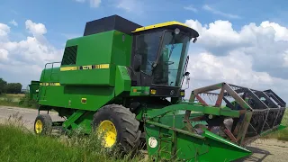 Свіжопривезений. Приїхав популярний комбайн John Deere 1075 жатка 4.2м Шумахер. ОГЛЯД.