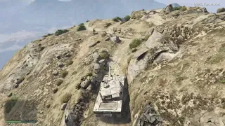 Driving a tank down mt. Chilliad|Gta V| Test