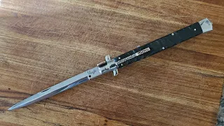 Conversion of Vintage Italian Manual Knife to Custom 13" Switchblade