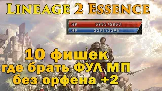 10 фишек на реген МП в L2e или где брать МП без Орфена +2 в Lineage II Essence руоф 4game