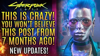 Cyberpunk 2077 - This is CRAZY!  You Won't Believe This Post From BEFORE Launch! New Updates!