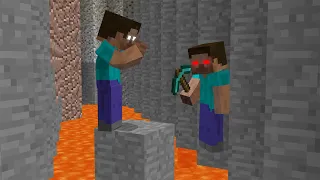 Saving Herobrine from Evil Herobrine!!!