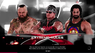 WWE 2K20 Undertaker 2020 VS Seth Rollins,Aleister Black Triple Threat Extreme Elimination Match