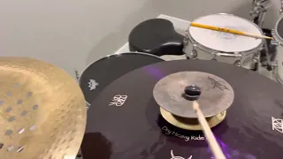 Hitting my cymbals