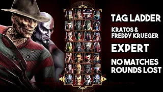 MORTAL KOMBAT 9 | KRATOS & FREDDY KRUEGER | TAG LADDER | EXPERT | No Matches/Rounds Lost