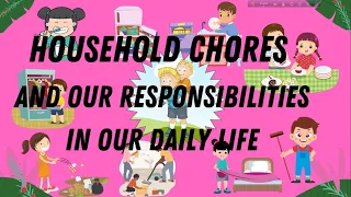 Household Chores and Daily Routines  Vocabulary for kids #householdchores #choresvocabulary